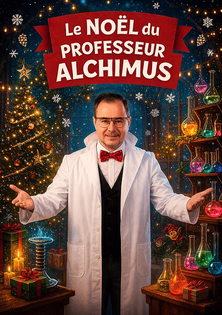 Le Noël du Professeur Alchimus, spectacle pour enfants à Nantes et en Loire-Atlantique